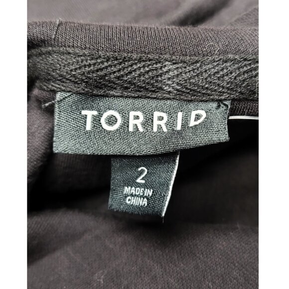 NWT Torrid 2 Black Scuba Quarter Zip Mini Dress 2X 18 20 - Picture 6 of 9